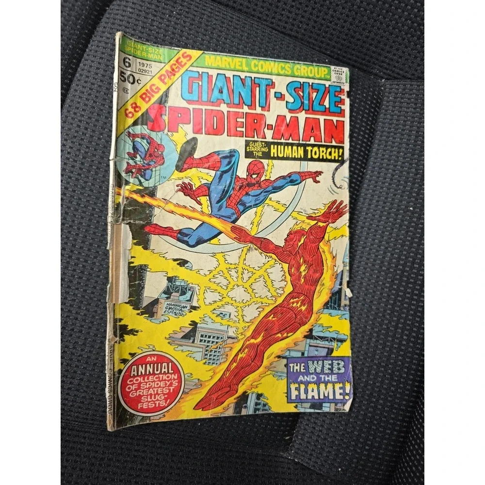 Vintage 1975 Marvel‎ Giant-Size Spider-Man #6 Comic Book Human Torch Annual